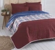 Покривало стьобане з наволочками Eponj Home. North bordo-200x220+50x70 см (2 шт) - зображення 1