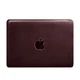 Шкіряний чохол BN для MacBook 14 дюйм, бордовий Crazy Horse - изображение 6