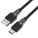 Кабель ACEFAST C10-04 USB to Type-C 3A 1.2m silicone zinc connectors Black (6974316283126) - зображення 1