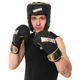 Перчатки боксерские PU на липучке HARD TOUCH BO-4432 (р-р 14oz, цвет черный-золотой) - изображение 6