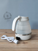 Дорожный чайник силиконовый складной дисковый Electric Kettle wdl-09b 220v 600w 600мл Белый - изображение 5