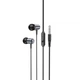 Навушники металеві HOCO M108 Spring metal universal earphones with mic чорні - зображення 2
