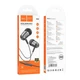 Навушники металеві HOCO M108 Spring metal universal earphones with mic чорні - зображення 4