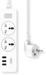 Удлинитель - фильтр сетевой XO WL04 3 порта USB + 2 розетки 10A белый - изображение 2