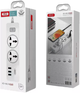 Удлинитель - фильтр сетевой XO WL04 3 порта USB + 2 розетки 10A белый - изображение 5