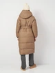 Куртка зимняя длинная женская Aixiaohua 9068 L Коричневая (ROZ6501054813) - изображение 3
