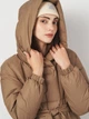 Куртка зимняя длинная женская Aixiaohua 9068 L Коричневая (ROZ6501054813) - изображение 4