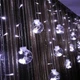 Светодиодная LED гирляндная штора, прозрачный шар с подсветкой белый - изображение 2