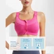 Спортивный топ застежка спереди на бретелях малиновый XXXL - изображение 5