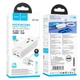 Мережевий фільтр-подовжувач Hoco AC10A (розетка, 2USB, 2USB-С, 2500W, 10 А, 1.5м, PD/QC 65W, Перетин 3х0,75мм, адаптер, швидка зарядка) - білий - зображення 5