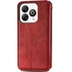 Чехол Deexe Rhombus Wallet для ZTE Blade A75 - Red - изображение 5