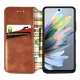 Чехол Deexe Rhombus Wallet для ZTE Blade A75 - Brown - изображение 2