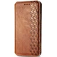 Чехол Deexe Rhombus Wallet для ZTE Blade A75 - Brown - изображение 4