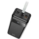 Павербанк 60000mAh с быстрой зарядкой HOCO J86B + Фонарик |4USB, 22.5W, QC/PD| Черный - изображение 5