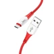 Кабель для зарядки и передачи данных hoco. X70 Ferry USB на Micro USB, 1.0м/3.28ft ABS TPE нейлоновая оплетка, ток до 2.4A Blue - изображение 5