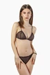 Комплект женский бюстгальтер с мягкой чашкой и стринги из сеточки Felisiya Lingerie Шоколадный 2004+204-111с L - изображение 4