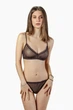 Комплект женский бюстгальтер с мягкой чашкой и стринги из сеточки Felisiya Lingerie Шоколадный 2005+204-111с XL - изображение 5