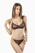 Комплект женский бюстгальтер с мягкой чашкой и стринги из сеточки Felisiya Lingerie Шоколадный 2005+204-111с XL - изображение 6