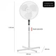 Вентилятор підлоговий CLATRONIC VL 3603 WHITE - изображение 3