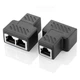 Сплиттер разветвитель для интернет кабеля SUNROZ RJ45 LAN - 2 x RJ-45 Ethernet Коннектор (2 шт) (A-58457-2) - изображение 1