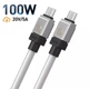 Кабель Type-C на Type-C з підсвічуванням Baseus CoolPlay Series Fast Charging (1m, 100W, 5A, 480 Mbps). White - зображення 1