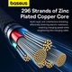 Кабель Type-C на Type-C з підсвіткою Baseus Unbreakable Aramid Series Fast Charging (2m, 100W, 5A). Stellar White - зображення 8