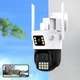 Вулична камера відеоспостереження Р12-6MP WiFi PTZ з нічним баченням 2 об'єктивами та датчиком руху - зображення 1