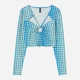 Топ женский H&M 061050334 XS Синий/Светло-зеленый горох (6666000334091) - изображение 4