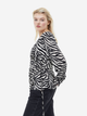 Блузка женская H&M 061139294 S Белый/Черный (6666000334060) - изображение 2