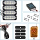 Маячки проблискові 12 LED білі 12-24В стробоскоп з пультом керування - зображення 5