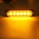Стробоскоп жовтий 6 led 12-24В додатковий жовтий маячок 1шт - зображення 3