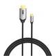 Кабель Vention Cotton Braided Type-C to HDMI Cable 1.5m Aluminum Alloy Type Black (CRBBG) - зображення 2