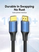 Кабель Vention Cotton Braided HDMI-A Male to Male HD Cable 8K 1.5m Aluminum Alloy Type Black-Blue (ALGLG) - зображення 5
