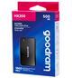 Зовнішній твердотільний накопичувач SSD GoodRAM HX200 500Gb external USB 3.2 Gen2 Type-C Black (SSDPR-HX200-500#) - зображення 3