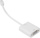 Adapter Sharkoon mini DisplayPort 1.2 - VGA M/F White (4044951017379) - obraz 1