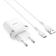 Адаптер мережевий Hoco Type-C Cable Smart FCP / AFC C12Q |1USB, 3A, 18W, QC3.0| білий - зображення 1