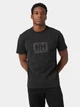 Футболка хлопковая длинная мужская Helly Hansen 53285-990 2XL Черная с принтом (7040056874340) - изображение 1