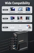 Настільний USB зарядний пристрій хаб 5в1 ASOMETECH 140W GaN (3*USB Type-C, 2*USB Type-A, швидка зарядка, LED дисплей) - зображення 6