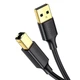 Кабель Ugreen US135 USB 2.0 AM to BM Print Cable 1m Black (20846) - изображение 1