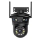 Уличная WiFi IP камера P6S 12Мп 3 объектива Zoom 10-кратный черная - изображение 1