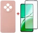 Комплект чехол для смартфона + стекло DENGOS Soft для OPPO Reno 12 F/FS Pink (DG-KM-116) - изображение 1