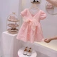 Платье детское с бантом Cute Baby (Розовый 110см) - изображение 3