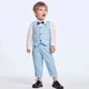 Костюм детский тройка джентльмен в полоску Spot (Голубой 110см) - изображение 9
