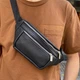 Сумка на пояс бананка з натуральної шкіри black універсальна 74132 - зображення 3