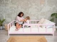 Детская деревянная кровать Монтессори BUSY WOOD на ножках Модель 10, Размер 160х80 см, Розовый - изображение 1