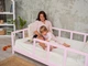 Детская деревянная кровать Монтессори BUSY WOOD на ножках Модель 10, Размер 160х80 см, Розовый - изображение 3