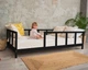 Детская деревянная кровать Монтессори BUSY WOOD на ножках Модель 10, Размер 160х80 см, Черный - изображение 4