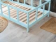 Детская деревянная кровать Монтессори BUSY WOOD на ножках Модель 10, Размер 160х80 см, Голубой - изображение 6