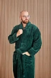 Халат махровий чоловічий 3XL зелений (1022-см) - зображення 6