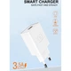 Мережевий зарядний пристрій WUW C186 1USB 17.5W 3.5A White - зображення 7